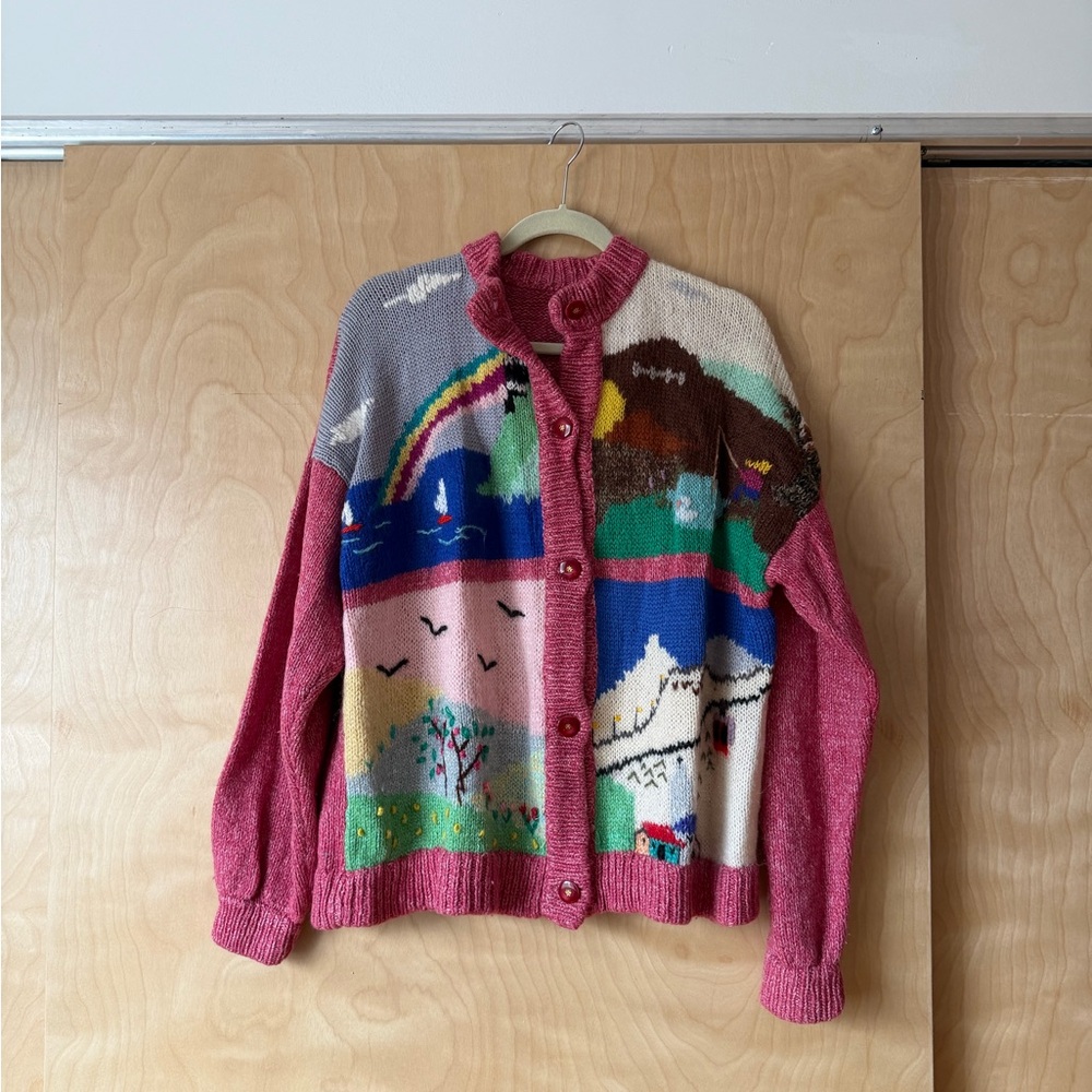 Vintage French Scene Sweater 🩷